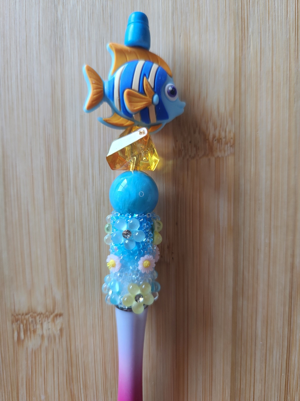 Blue & Orange Fish Decorative Fish-Themed Pen
